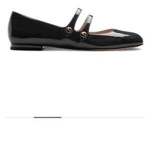 Coach Black Flats Sleek Patent Leather Loafers